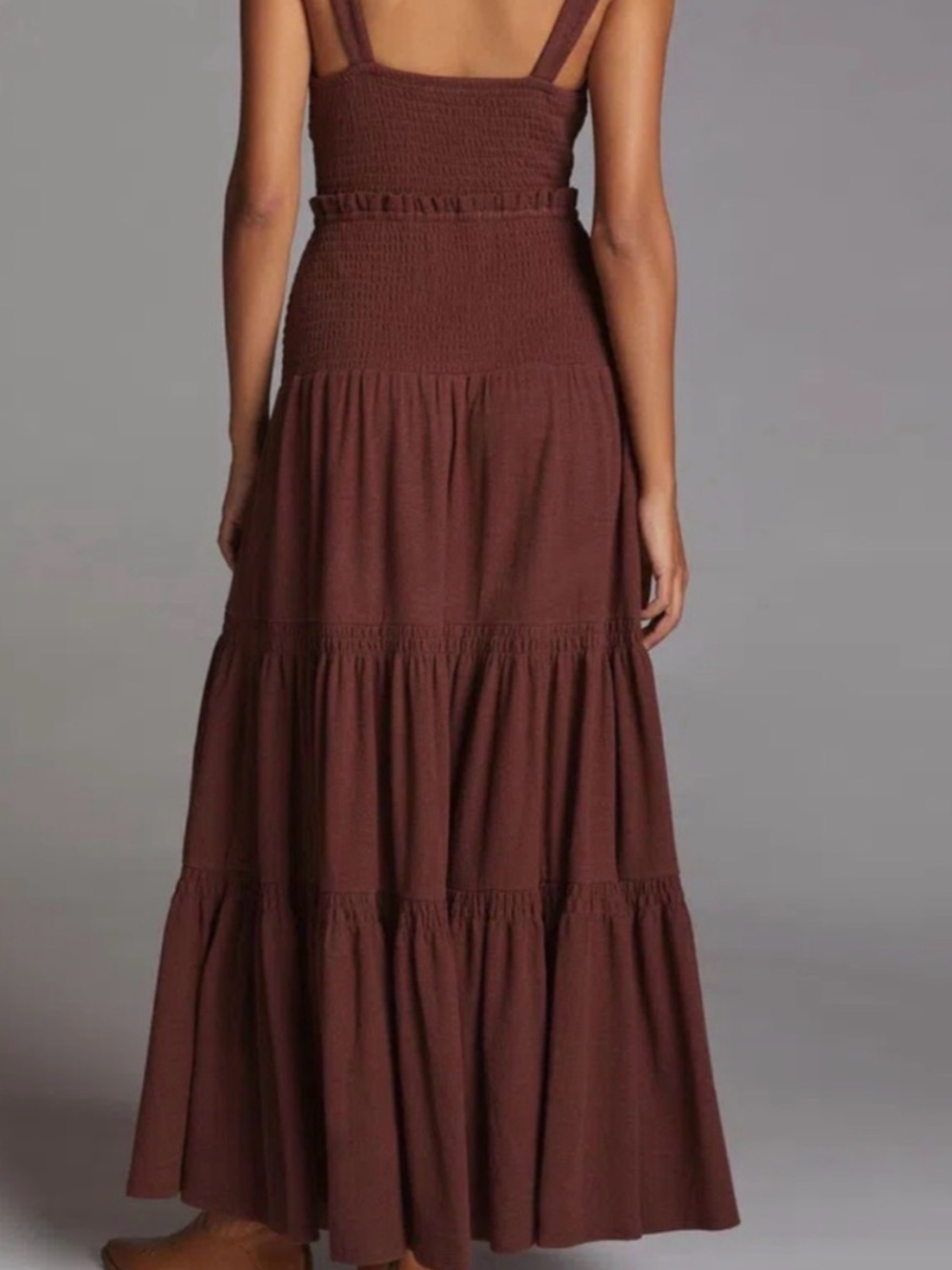Anthropologie Brown Knit Maxi Dress - Picture 3 of 6